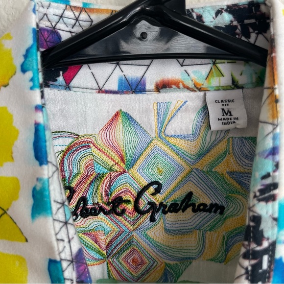 Robert Graham Embroidered Checkered Short Sleeve Button Down Shirt - Picture 7 of 9